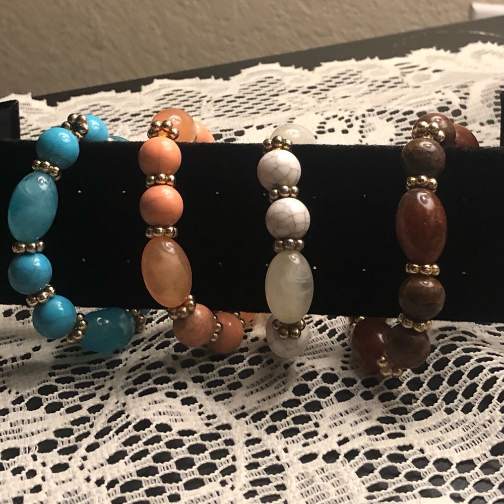 Colorful Beaded Bracelets Set